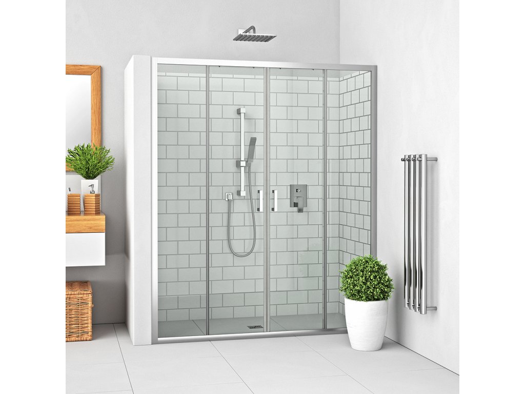 Vagnerplast vany, velkorozměrové dveře do niky, kouřový walk-in Vario