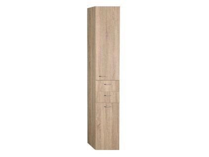 Aqualine ZOJA/KERAMIA FRESH skříňka vysoká s košem 34x184x29cm levá dub platin 51232