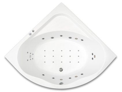 9443 masazni vana do koupelny gaia 150 x 150 cm se svetelnou terapii ovladani barev dalkovym ovladacem perlicka hydromasaz vse v jednom