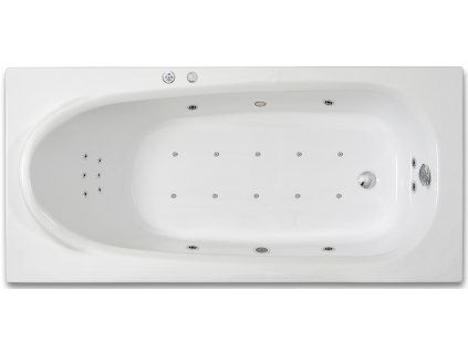 2093 viriva vana rhey flat 190 x 80 cm 4 velke masazni trysky 8 malych masaznich trysek 10 air trysek 1 led osvetleni