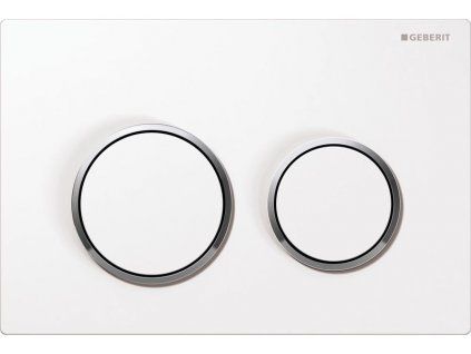 Geberit Omega 20 115.085.KJ.1 ovládací tlačítko bílá / pochromovaná lesklá / bílá