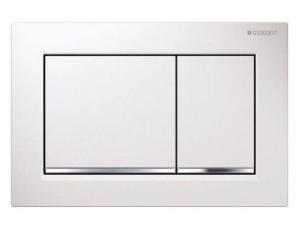 Geberit Omega 30 115.080.KJ.1 ovládací tlačítko bílá / pochromovaná lesklá / bílá