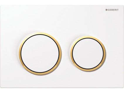 Geberit Omega 20 115.085.KK.1 ovládací tlačítko bílá / pozlacená / bílá