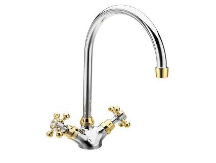 Sapho Antea 3092 dřezová baterie výška 275 mm chrom/zlato
