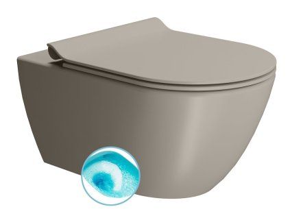 Sapho Pura 881505 WC závěsné 55 x 36 cm tortora dual-mat