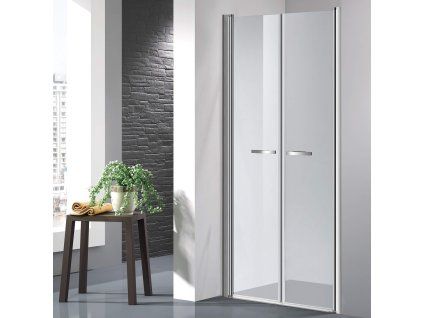 4067 7 sprchove dvere do niky dvoukridle 81 az 86 x 195 cm cire sklo pro stavebni otvor 81 az 86 cm sila skla 6 mm