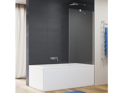 SanSwiss Ronal EASY 90 cm pevná vanová zástěna sklo Transparent STR4P6B0905007