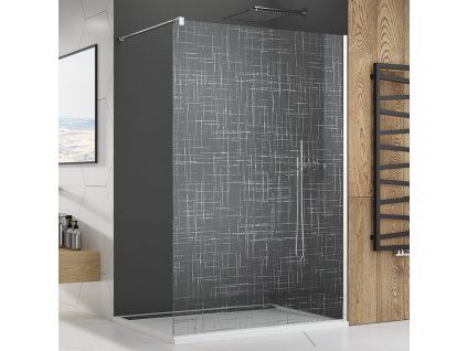 SanSwiss Ronal WALK-IN EASY 120 cm sprchová zástěna sklo Mřížka STR4P1205061