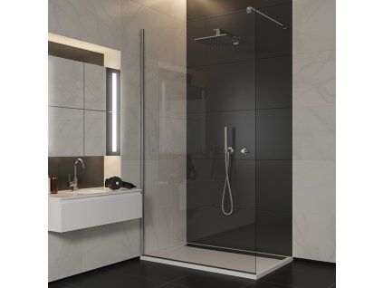 SanSwiss Ronal WALK-IN EASY 90 cm sprchová zástěna sklo Transparent STR4PX0905007