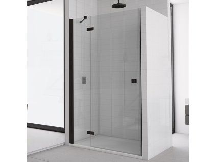 SanSwiss Ronal ANNEA Black 90 cm levé sprchové dveře sklo Transparent AN13G09000607