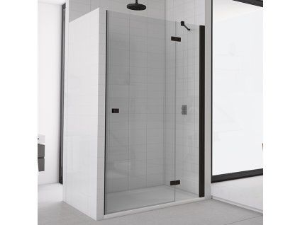SanSwiss Ronal ANNEA Black 100 cm pravé sprchové dveře sklo Transparent AN13D10000607