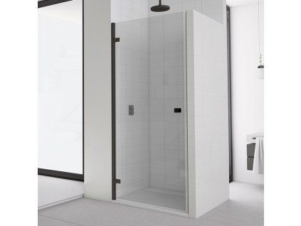 SanSwiss Ronal ANNEA Black 75 cm levé sprchové dveře sklo Transparent AN1CG07500607
