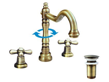 1021 1 morava retro umyvadlova baterie s vypusti stara mosaz bronz mk132 0sm rav slezak barva stara mosaz bronz rozmer 3 8