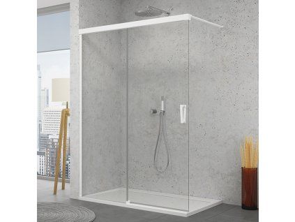 SanSwiss Ronal WALK-IN CADURA 140 cm levá sprchová zástěna sklo Transparent CAW2G1400907