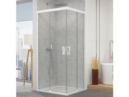 SanSwiss Ronal CADURA 90 cm pravé sprchové dveře sklo Transparent CAE2D0900907