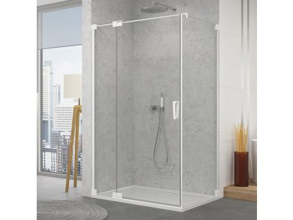 SanSwiss Ronal CADURA 140 cm levé sprchové dveře sklo Transparent CA13G1400907