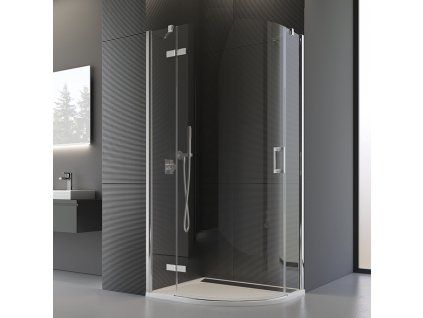 SanSwiss Ronal PUR 80 x 80 cm levý sprchový kout sklo Transparent P3PG550801007