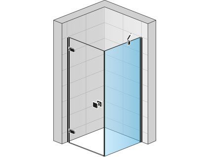 SanSwiss Ronal ANNEA Black 70 cm boční stěna sklo Transparent ANT07000607