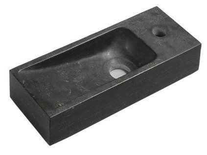 Sapho BLOK 38 x 8 x 14 cm 2401-31 umývátko antracit