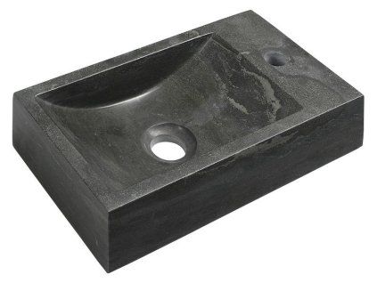 Sapho BLOK 40 x 10 x 22 cm 2401-28 umývátko otvor vpravo antracit