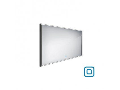 Nimco 13000 LED zrcadlo podsvícené 120 x 70 cm se 2 dotykovými senzory černé ZPC 13006VX-90