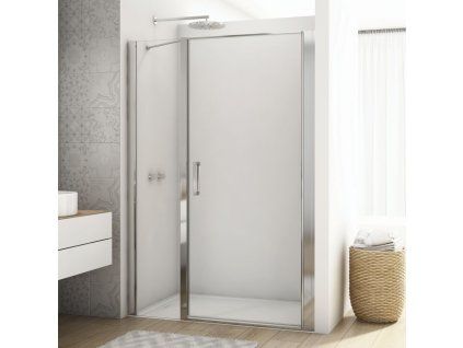SanSwiss DIVERA 90 cm jednokřídlé dveře - aluchrom/sklo bílé linky D22T31070205088