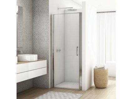 SanSwiss DIVERA 100 cm jednokřídlé dveře - aluchrom/sklo Transparent D22T11005007