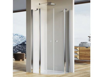 SanSwiss SOLINO 80 cm -  čtvrtkruh sprchový kout - aluchrom/sklo Screen - SOR500805087