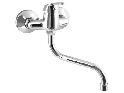 Aqualine 35 nástěnná dřezová baterie rozteč 100 mm, ramínko S, 177mm, chrom 52232