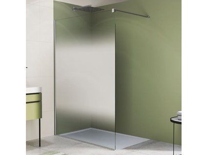 SanSwiss EASY 160 cm pevná stěna walk-in - aluchrom/ sklo Shade STR4P1605068