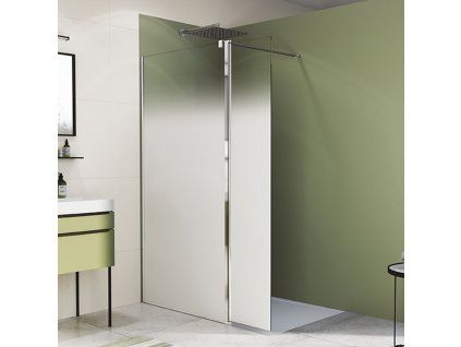 SanSwiss EASY 41 cm montážní set BTE3 - krátká otočná stěna ve 180° - aluchrom/sklo Brume BTE3L04065081