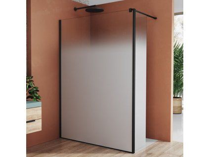 SanSwiss EASY 42 cm montážní set BTE2 - otočná stěna montáž vlevo - černý/sklo Brume BTE2L04200681