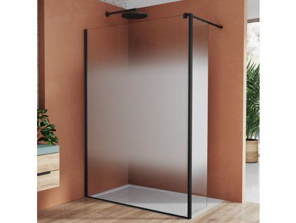 SanSwiss EASY 42 cm montážní set BTE2 - krátká otočná stěna v 90° - černý/sklo Shade BTE204200668