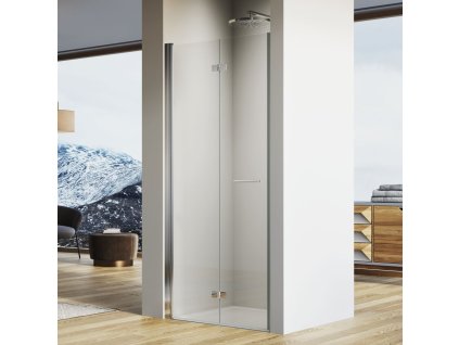 SanSwiss SOLINO 75 cm dvoudílné skládací dveře levé - aluchrom/sklo Screen SOLF1G0755087