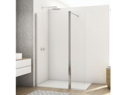 SanSwiss DIVERA 46 cm krátká otočná stěna ve 180° - aluchrom/sklo Screen D22BTK304005087