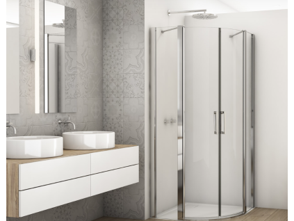 SanSwiss DIVERA 180 cm pevná stěna walk-in - aluchrom/sklo Transparent D22WI31805007