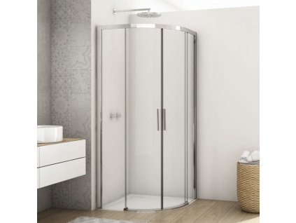 SanSwiss DIVERA 80 cm čtvrtkruh sprchový kout - aluchrom/sklo Transparent D22SRB550805007