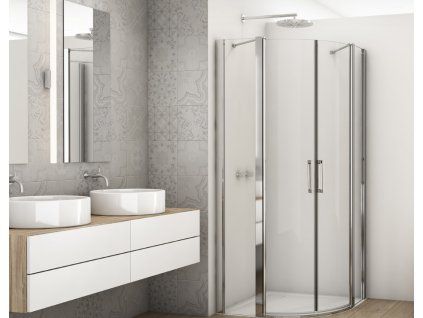 SanSwiss DIVERA 120 cm čtvrtkruh sprchový kout - aluchrom/sklo Screen D22ERB551205087
