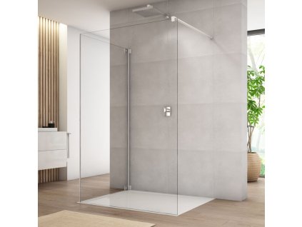 SanSwiss Cadura 70 cm boční stěna v 90° - bílý/sklo Screen CAT30700987