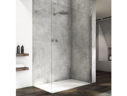 SanSwiss Cadura 100 cm pevná stěna walk-in - aluchrom/sklo Transparent CAT41005007