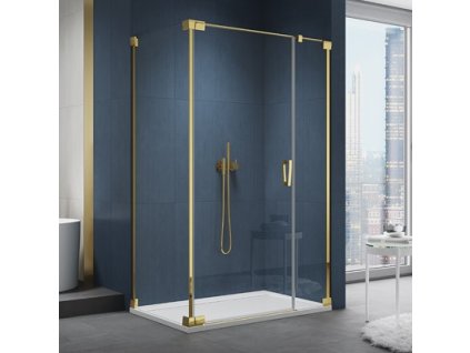 SanSwiss Cadura 75 cm boční stěna v 90° - zlatý/sklo Screen CAT20751287