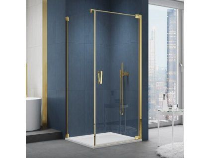 SanSwiss Cadura 90 cm jednokřídlé dveře - zlatý/sklo Screen CA1CD0901287