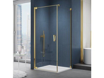 SanSwiss Cadura 90 cm jednokřídlé dveře - zlatý/sklo Screen CA1CG0901287