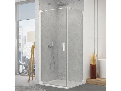SanSwiss Cadura 100 cm jednokřídlé dveře - bílý/sklo Screen CA1CG1000987