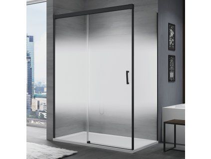 SanSwiss Cadura 90 cm boční stěna v 90° - černý/sklo Screen CAST0900687