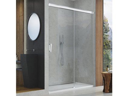 SanSwiss Cadura 150 cm jednodílné posuvné dveře - aluchrom/sklo Screen CAS2D1505087