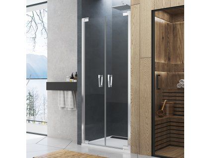 SanSwiss Cadura 90 cm dvoukřídlé dveře - aluchrom/sklo Screen CA2C0905087