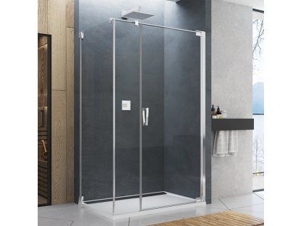SanSwiss Cadura 120 cm boční stěna v 90° - aluchrom/sklo Screen CAT51205087