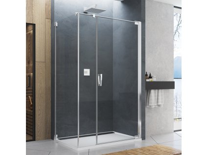 SanSwiss Cadura 110 cm boční stěna v 90° - aluchrom/sklo Screen CAT51105087