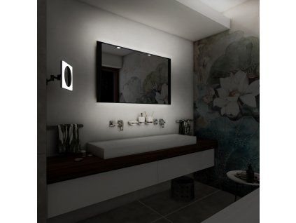 Nimco 41000 LED zrcadlo podsvícené 120 x 65 cm s dotykovým senzorem černá ZPC 41006V-90